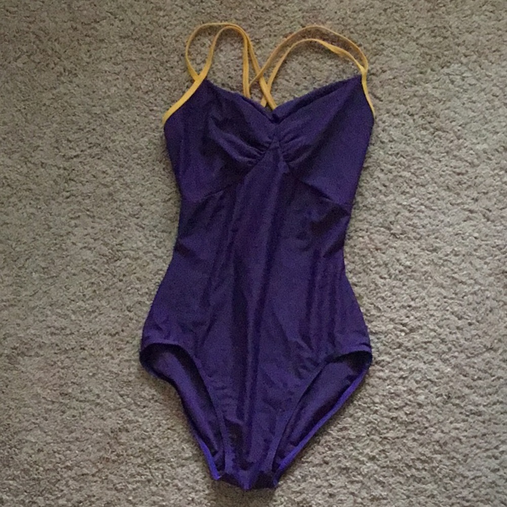 Purple and Gold Dancer’s Leotard